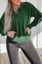 High Neck Zip Up Loose Fit Long Sleeve Sweatshirt