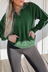 High Neck Zip Up Loose Fit Long Sleeve Sweatshirt