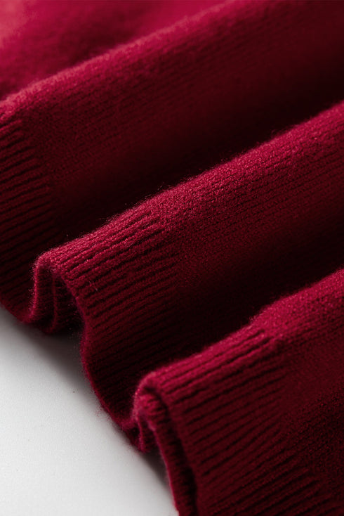 High Ribbed Crew Neck Cap Sleeve Knit Top