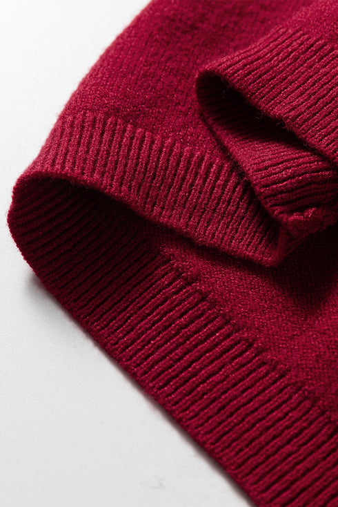 High Ribbed Crew Neck Cap Sleeve Knit Top