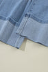 High Rise Asymmetric Button Zip Fly Distressed Jeans
