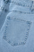 High Rise Cropped Washed Denim Wide Leg Jeans