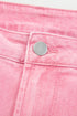High Rise Cropped Washed Denim Wide Leg Jeans