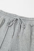 High Rise Drawstring Pintuck Wide Leg Sweatpants