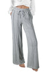 High Rise Drawstring Pintuck Wide Leg Sweatpants