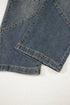 High Rise Exposed Seam Wide Leg Denim Jeans