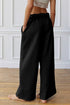 High Rise Paperbag Waist Drawstring Wide Leg Lounge Pants