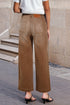 High Rise Patch Pocket Wide Leg Cropped Jeans