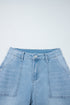High Rise Relaxed Fit Patch Pocket Barrel Jeans