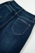 High Rise Ripped Straight Leg Western Denim Jeans