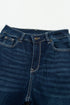 High Rise Ripped Straight Leg Western Denim Jeans