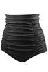 High Rise Ruched Front Bikini Bottom