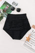 High Rise Ruched Front Bikini Bottom
