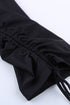 High Rise Ruched Side Tie Capri Leggings