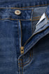 High Rise Straight Loose Raw Hem Cuffed Jeans