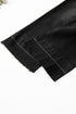 High Rise Straight Loose Raw Hem Cuffed Jeans