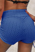 High Rise Textured Ruched Side Tie Shorts