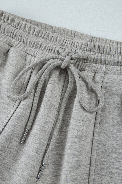 High Rise Wide Leg Knit Cargo Sweatpants