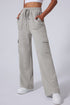 High Rise Wide Leg Knit Cargo Sweatpants