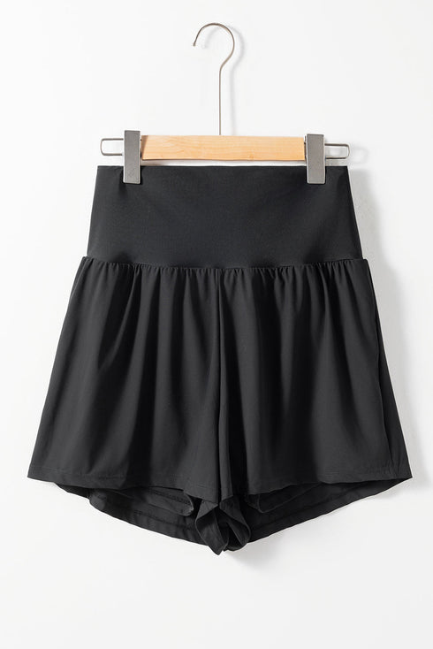 High Rise Wide Waistband Flowy Performance Shorts