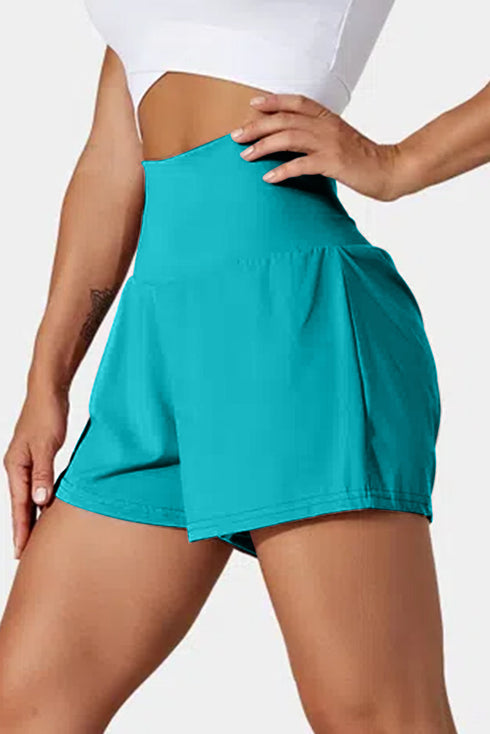 High Rise Wide Waistband Flowy Performance Shorts