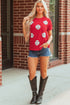 High Shine Sequin Striped Short Sleeve Rugby Tee