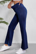High Stretch Crossed Waist Flare Knit Denim Jeans