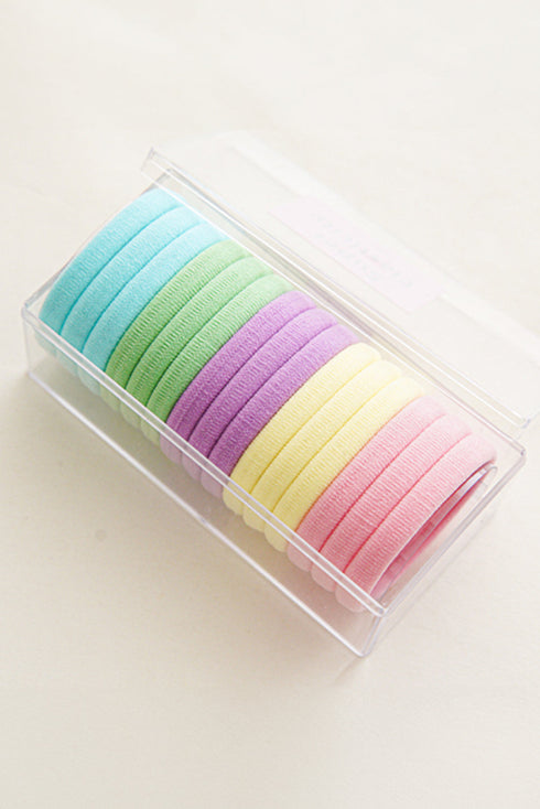 High Stretch Soft Fabric Fifteen Piece Hair Tie Set