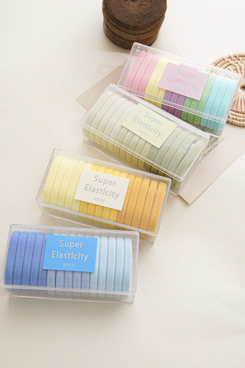 High Stretch Soft Fabric Fifteen Piece Hair Tie Set