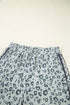 High Waist Abstract Animal Print Side Tie Cropped Pants