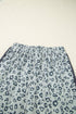 High Waist Abstract Animal Print Side Tie Cropped Pants