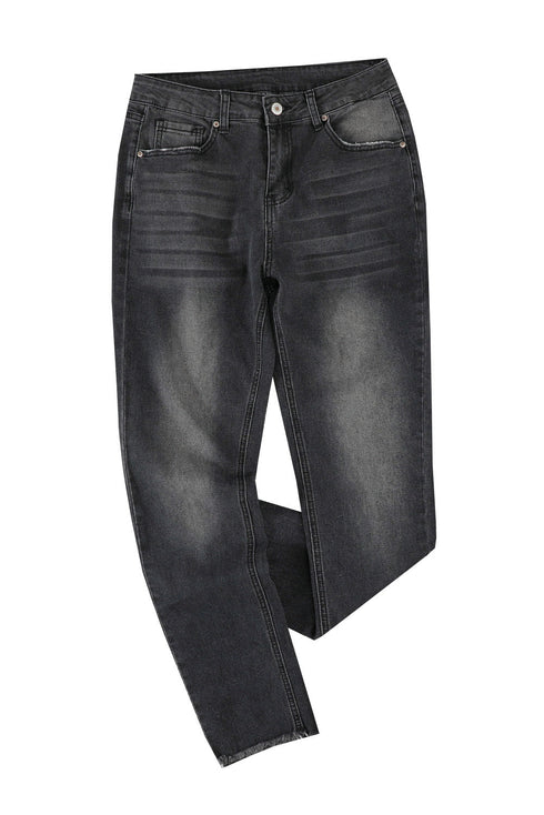 High Waist Ankle-Length Skinny Jeans