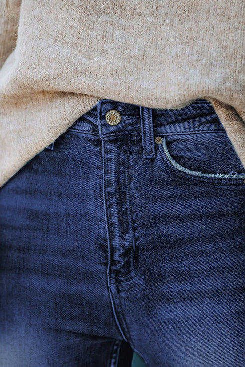 High Waist Ankle-Length Skinny Jeans