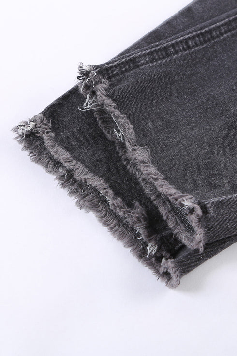 High Waist Ankle-Length Skinny Jeans