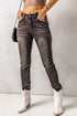 High Waist Ankle-Length Skinny Jeans