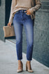 High Waist Ankle-Length Skinny Jeans