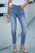 High Waist Ankle-Length Skinny Jeans