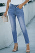 High Waist Ankle-Length Skinny Jeans