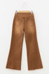 High Waist Button Fly Seamed Raw Hem Wide Leg Jeans