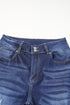 High Waist Distressed Straight Leg Denim Jeans