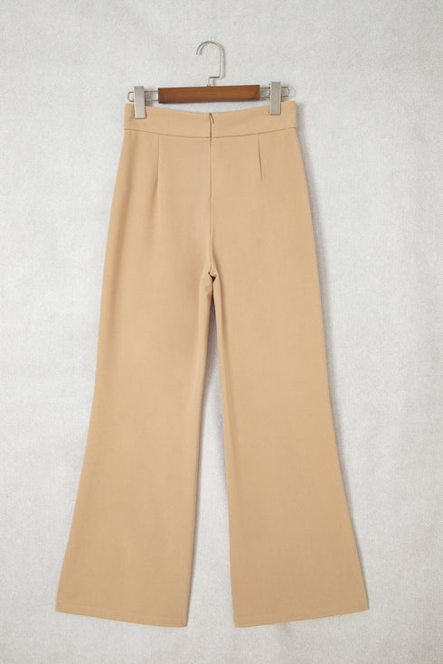 High Waist Full Length Regular Fit Pants