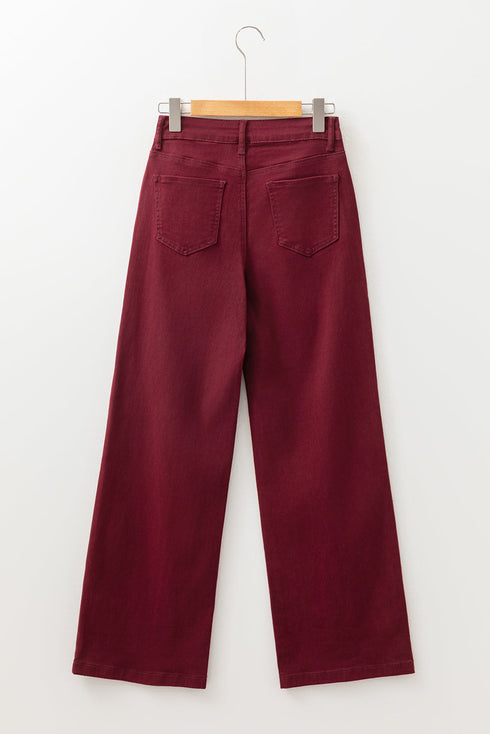 High Waist Loose Straight Wide Leg Casual Jeans
