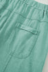 High Waist Mineral Wash Exposed Seam Drawstring Wide Leg Pants