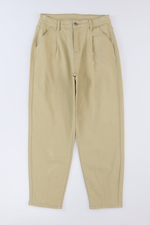 High Waist Modern Minimalist Stretch Casual Pants