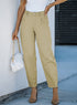 High Waist Modern Minimalist Stretch Casual Pants