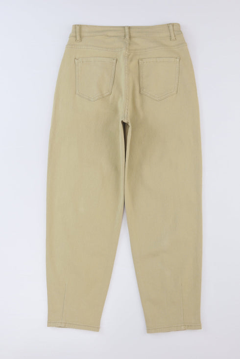 High Waist Modern Minimalist Stretch Casual Pants