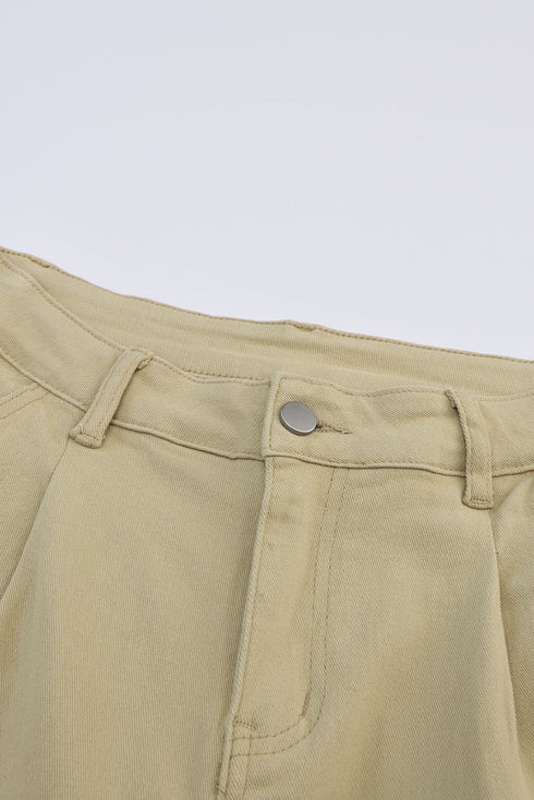 High Waist Modern Minimalist Stretch Casual Pants