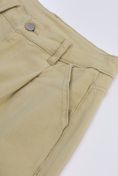 High Waist Modern Minimalist Stretch Casual Pants