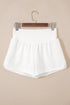 High Waist Ribbed Patchwork Active Casual Shorts