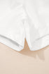 High Waist Ribbed Patchwork Active Casual Shorts